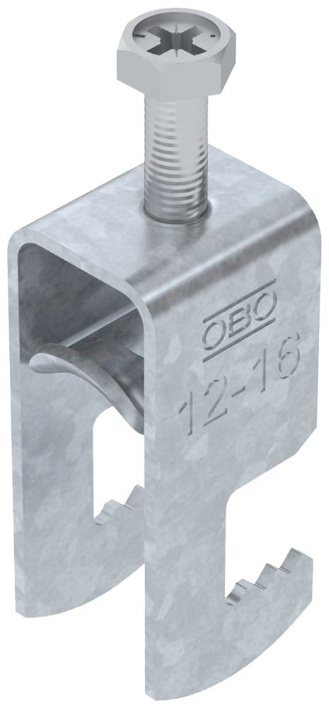 Fixation rapide BET 2056 pied à F métal 12…16mm 1×câble acier Zn-ch-im