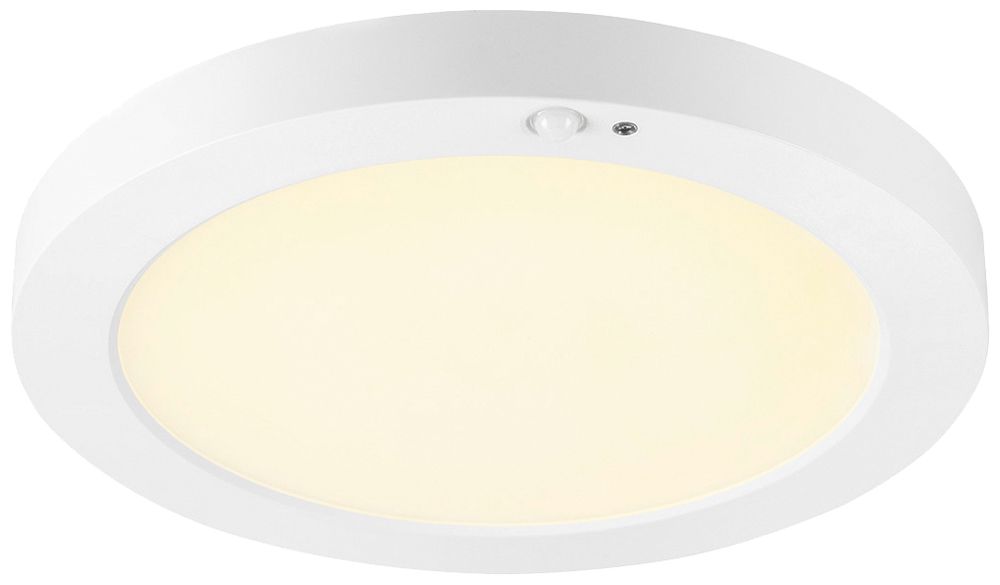 Plafonnier LED INC SLV VARIO 220 SEN 9W 1150lm 3000…4000K VWB Ø227×22mm blanc