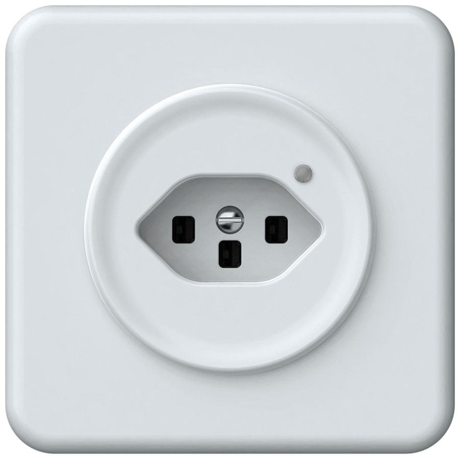 UP-Steckdose origin 1×Typ 23 bel.grün 16A 230V 92×92mm weiss