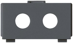 Modulo multimedia kallysto M3 vuoto per 2 connettori F/jack 6.35 Ø9.6 antracite