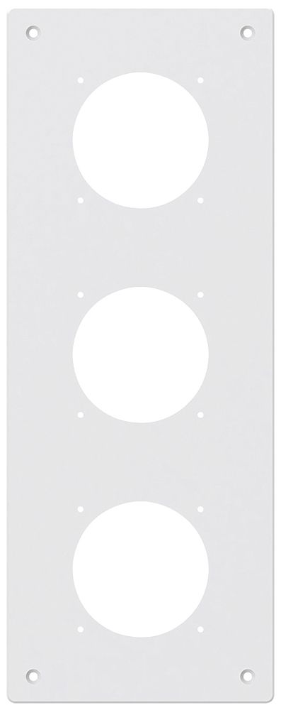 Plaque de montage ENC robusto 3×1 aluminium, blanc