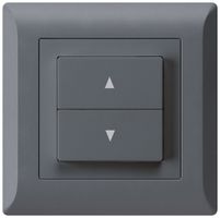 UP-Storenschalter kallysto.line anthrazit mit 2 Funktionstasten Steckklemmen