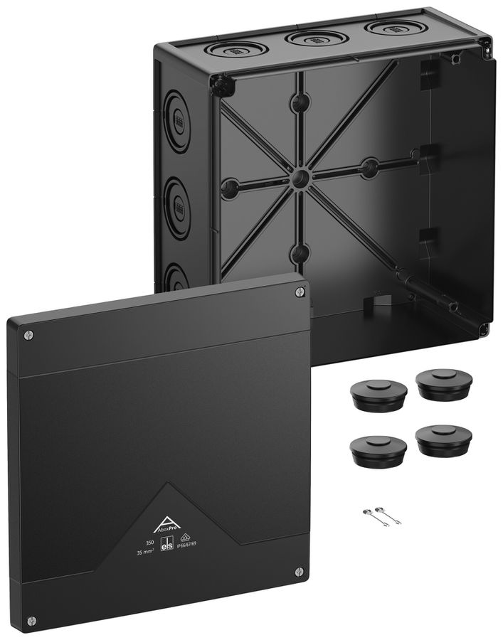 Boîte de dérivation AP Spelsberg Abox Pro 350-L/sw 252×252×120mm IP69 no