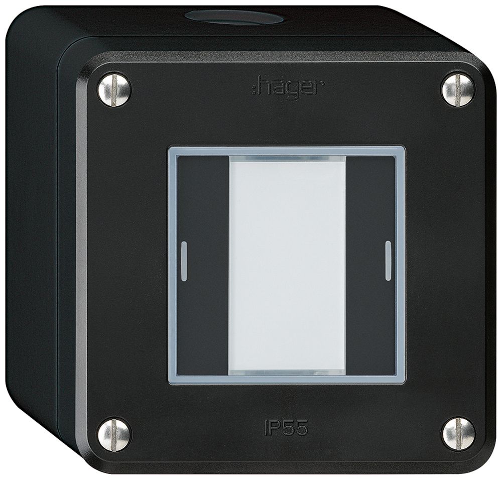 AP-Taster robusto Q KNX 2× RGB LED s/e-link schwarz