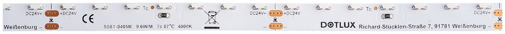 LED-Lichtband DOTLUX SIDEVIEW 24V 9.6W/m 710lm/m 2700K 5m