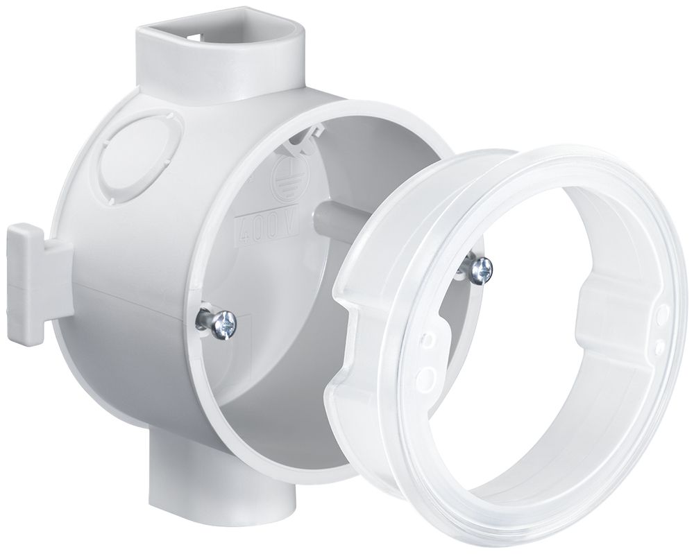 UP-Einlassdose CEE Kaiser Ø70mm, H=50mm weiss Deutsche Norm