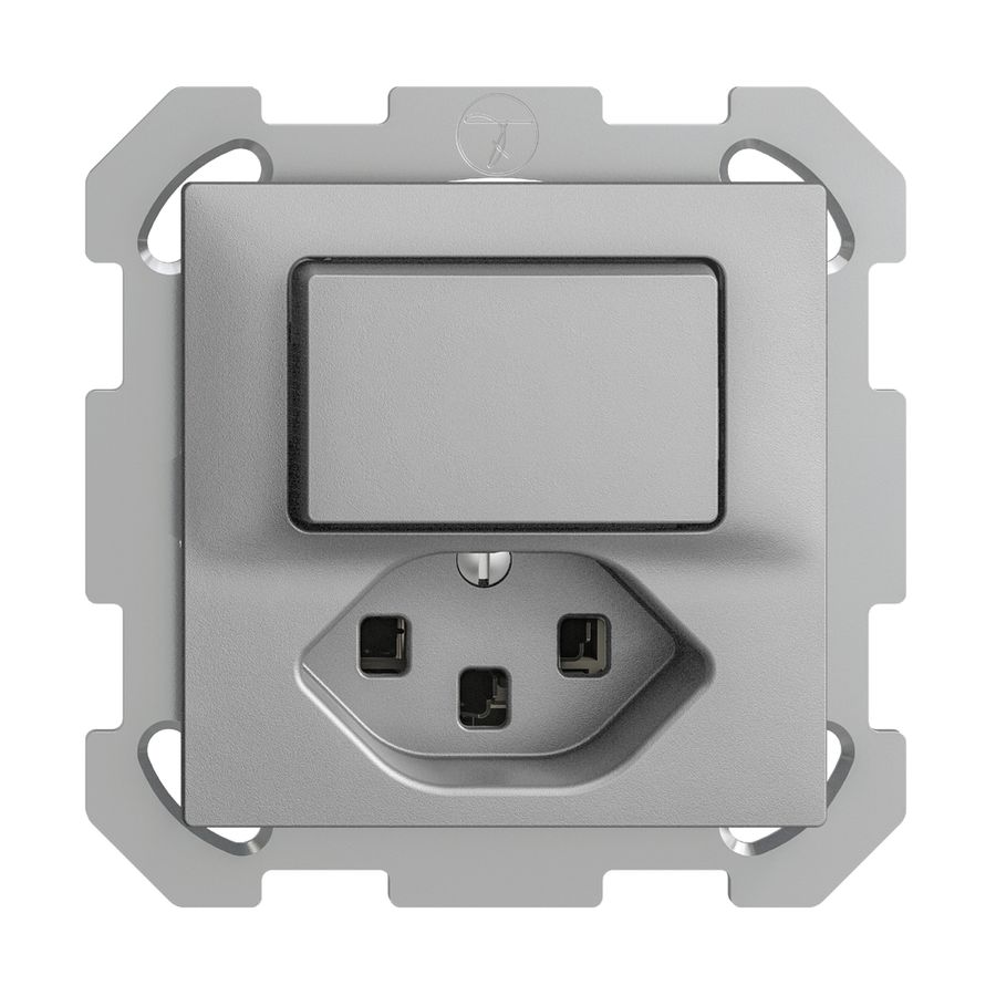 UP-Kombination 3/1L+T23 16A EDIZIOdue silver