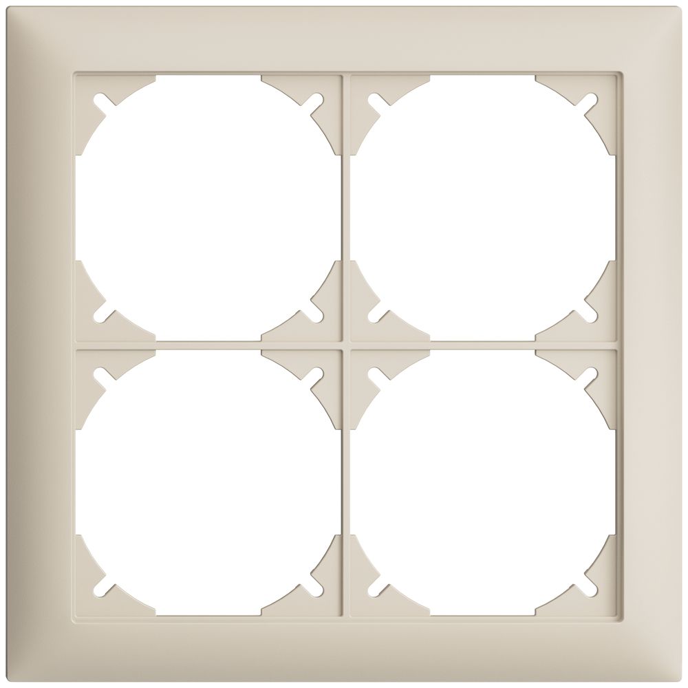 Abdeckrahmen EDIZIOdue 2×2 crema