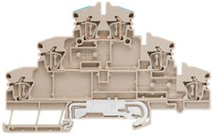Mehrstock-Reihenklemme Weidmüller ZDLD 2N/PE/L/N Zugfeder 2.5mm² 3 Etagen beige