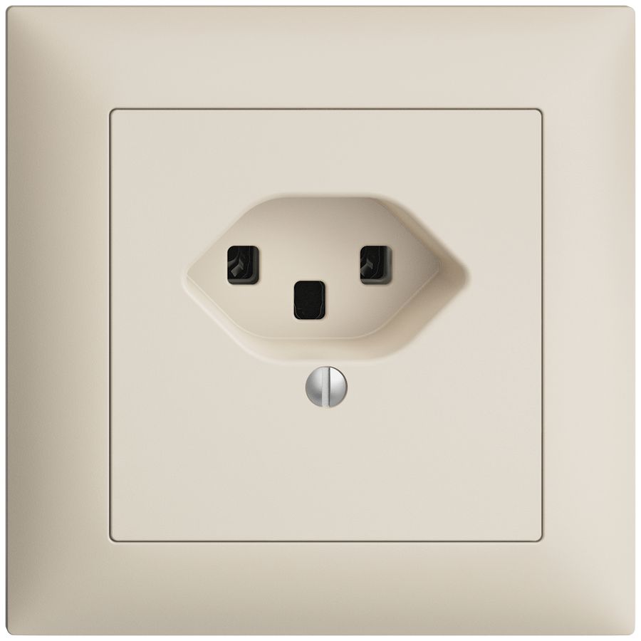 Prise ENC EDIZIOdue T23 16A crema, bornes à vis