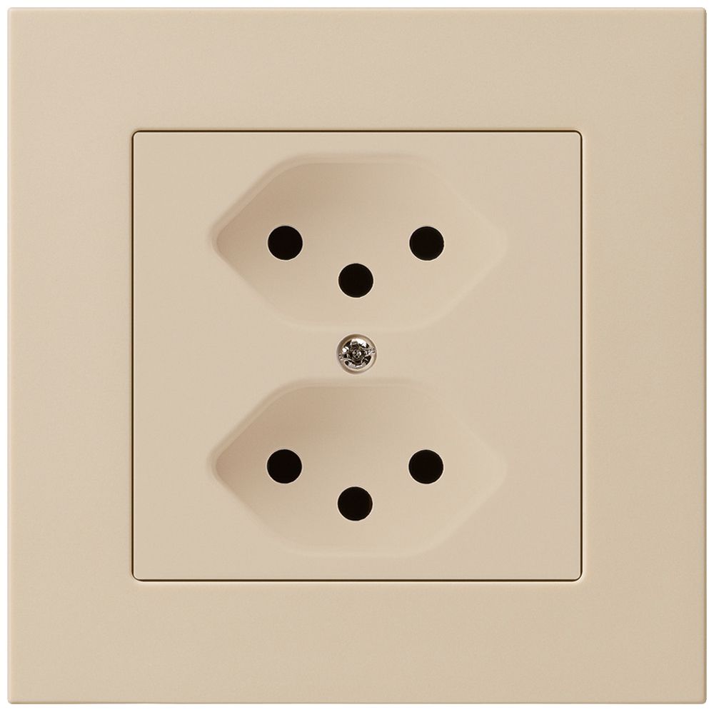 Prise ENC kallysto.pro 2×T13 beige avec sécurité enfants
