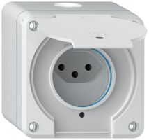 Presa AP robusto 1×tipo 13 luminoso IP55 bianco