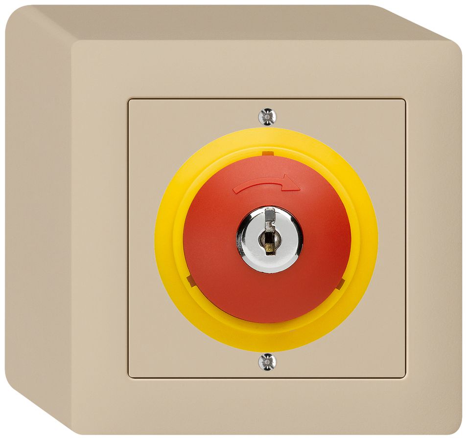 AP-Schlüsseltaster kallysto NOT-AUS beige
