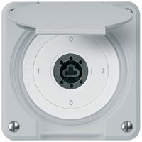 Interruttore a chiave INC robusto IP55 copertura senza cilindro S2/1P gr combi