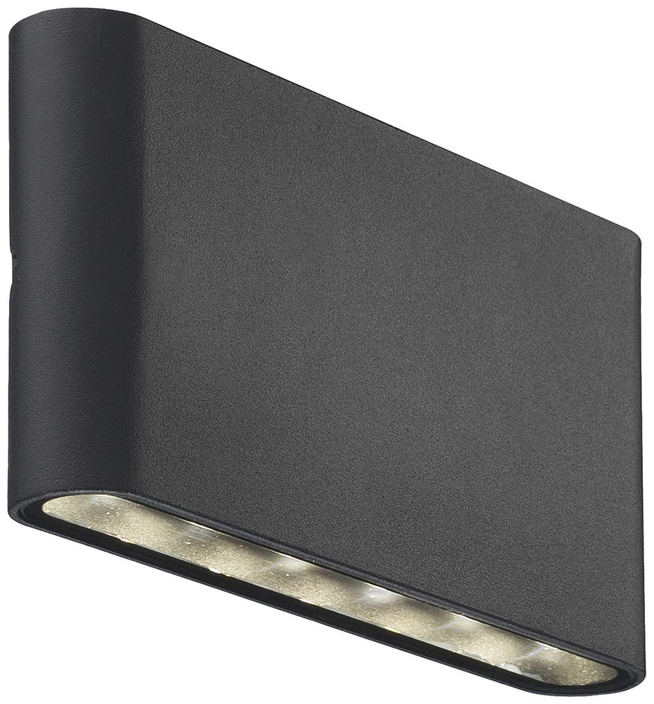 Applique LED Nordlux Kinver 8.5W 350lm 3000K IP54 175×90mm nero