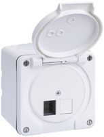 Kit di montaggio AP R&M uscita dritta 2×cat.5e/6/6A speciale, IP55, bianco