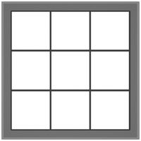 Abdeckrahmen SIDUS 3×3 grau