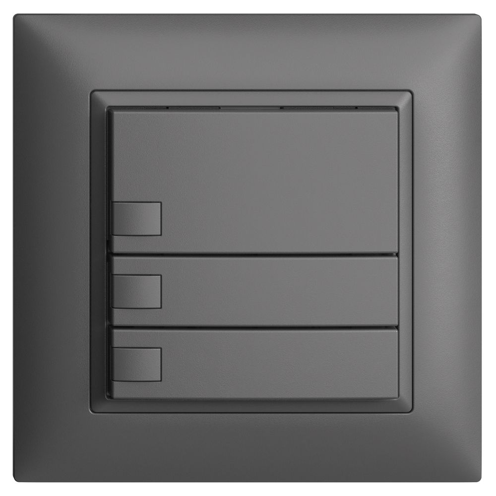 UP-KNX-Taster RGB EDUE FMI, 250mW, o.LED, 3×Taste, 1×Tastenb., dgu