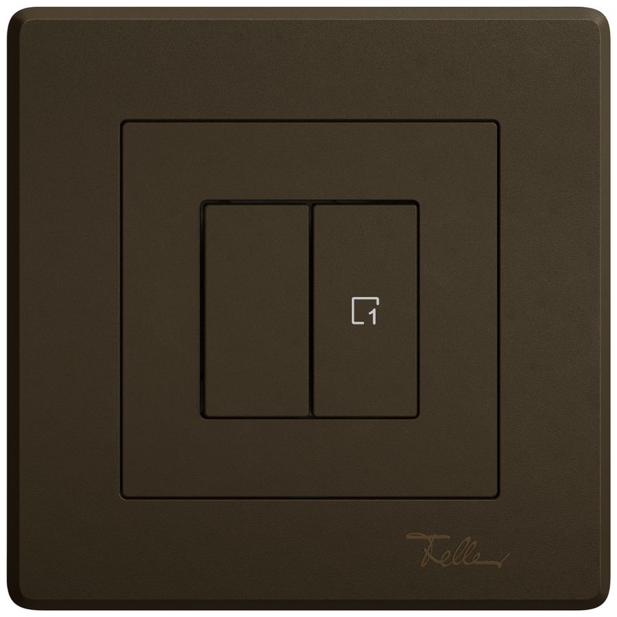 UP-Druckschalter EDIZIO.liv Wiser SNAPFIX® 1 Szene 2 Tasten WLAN br