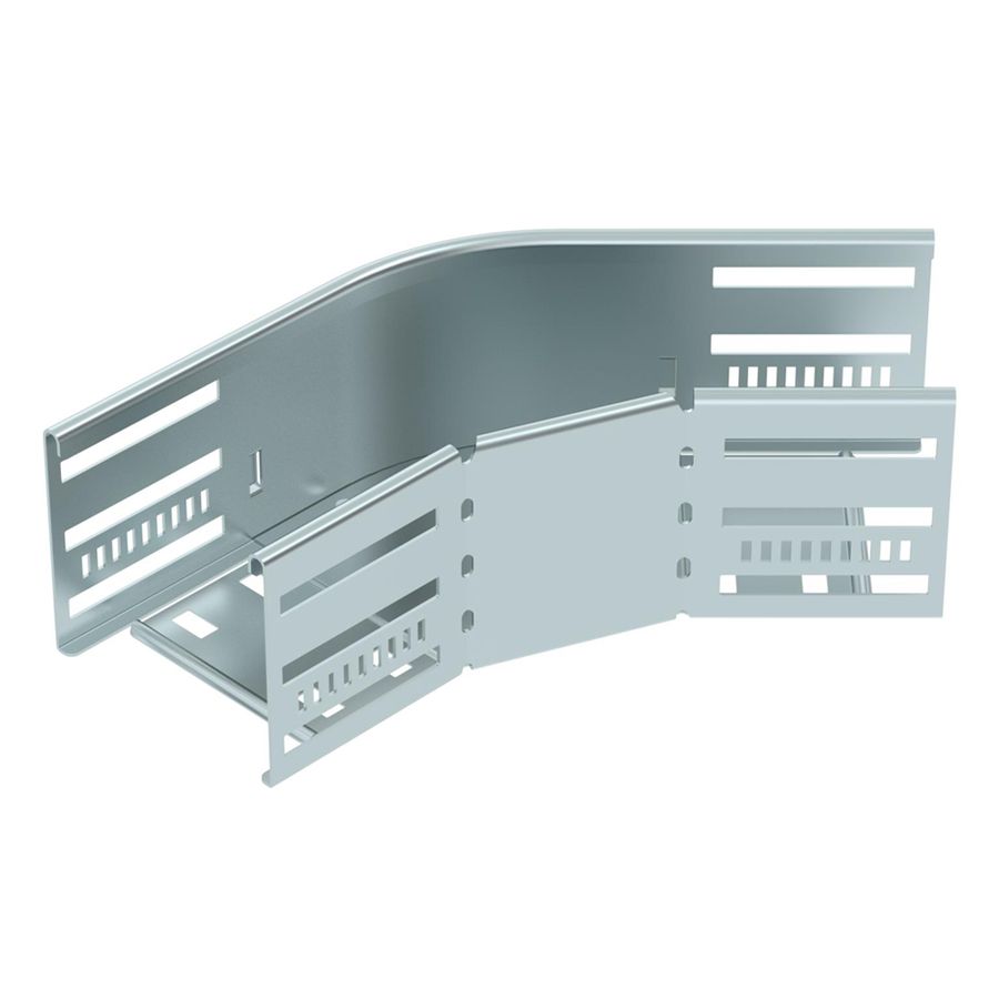 Coude BET RB 45° 85×100mm acier zingué en continu