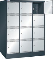 Akku-Ladeschrank mit Fächern (B×T×H) 1205×580×1790 mm 3×4 Fächer