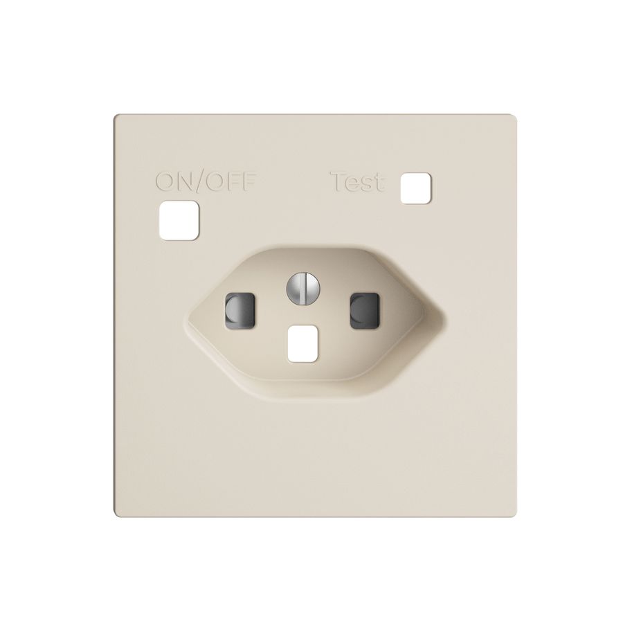 Frontset EDIZIOdue zu FI-Steckdose F, T23, shutter, crema