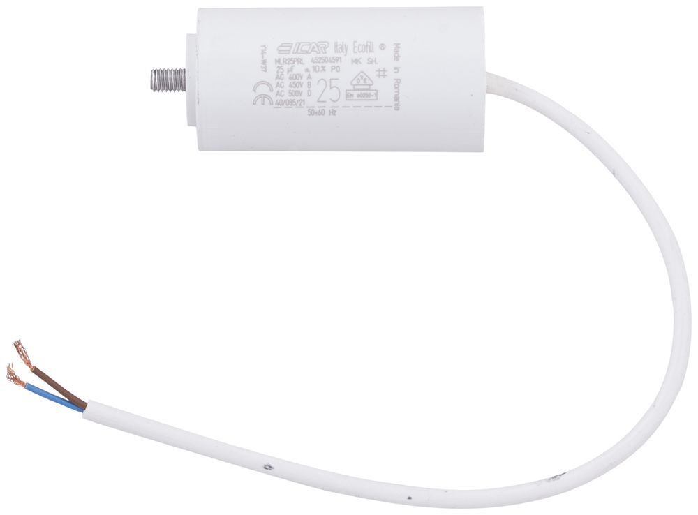 Kondensator ICAR MLR25PRL452504591 25µF 450V für Motor Ø45×91mm