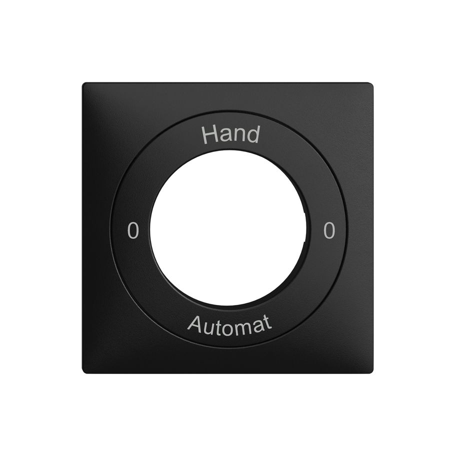 Kit front. 0-Hand-0-Automat EDIZIOdue noir 60×60mm pour interr.rot
