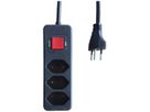 Presa multipla con interruttore ELBROLINE 3×T13 1.5m nero