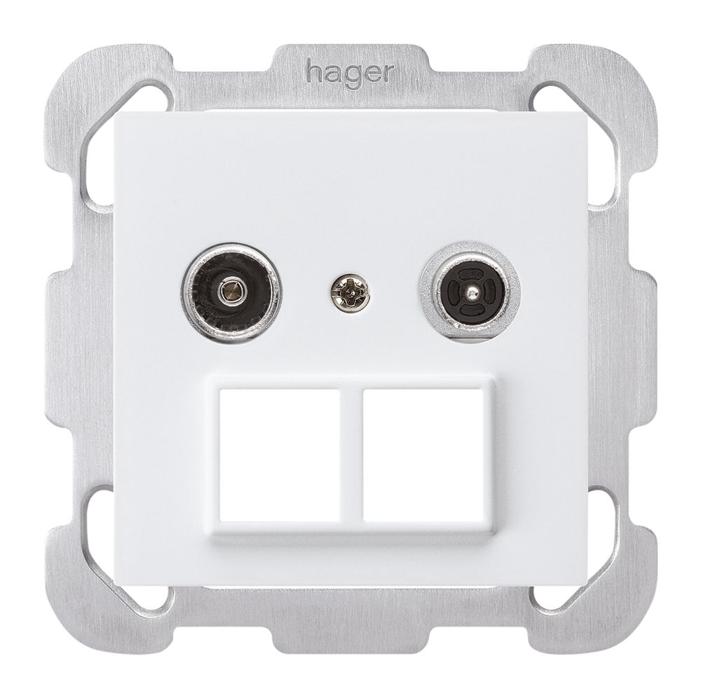 Prise multimédia ENC kallysto R/TV montage B 14dB 2GHz blanc