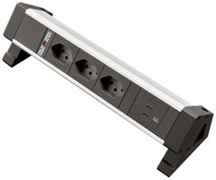Prise multiple de table Desk-Mountain 3×T13/2×USB-C 3m T12 F=10A