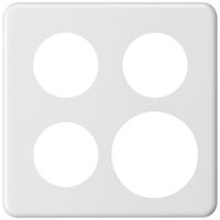 Abdeckplatte basico 2×2/3×Ø43+1×Ø58mm weiss