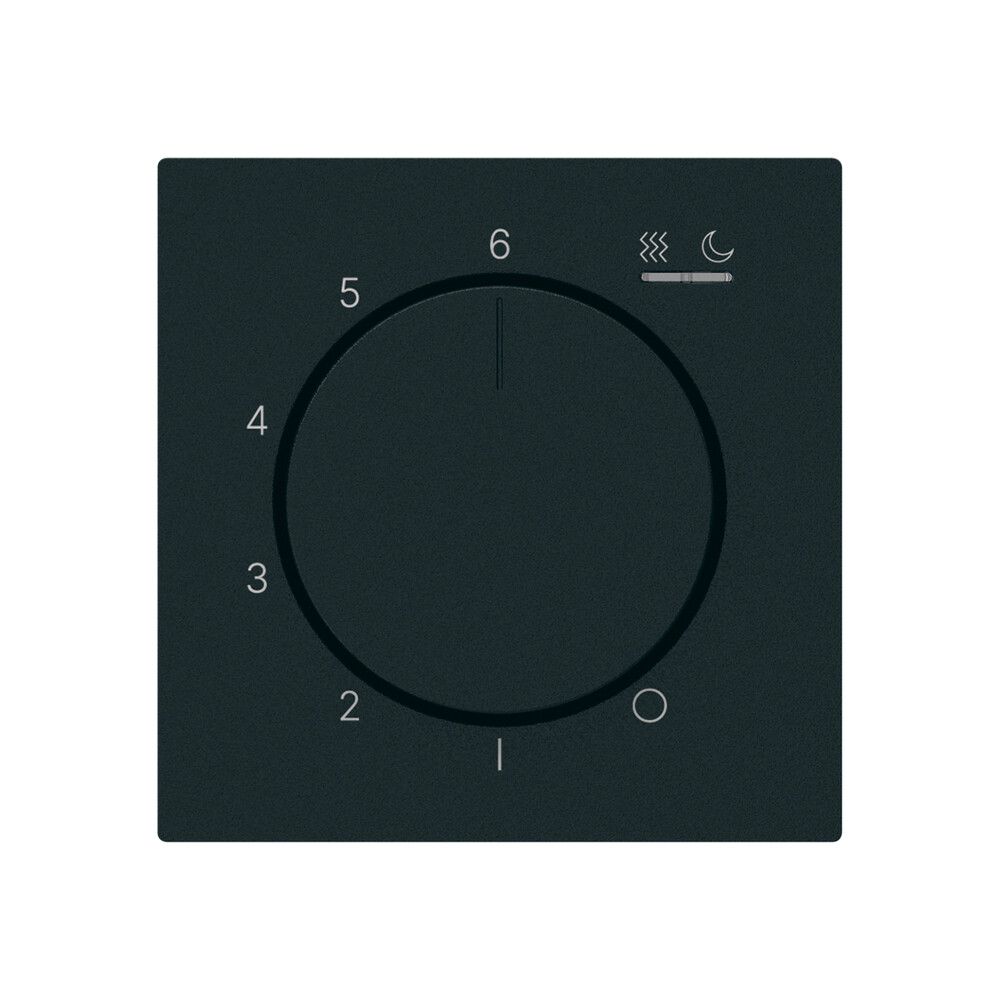 Kit frontal ENC kallysto thermostat 4A 60×60×5mm noir IP20