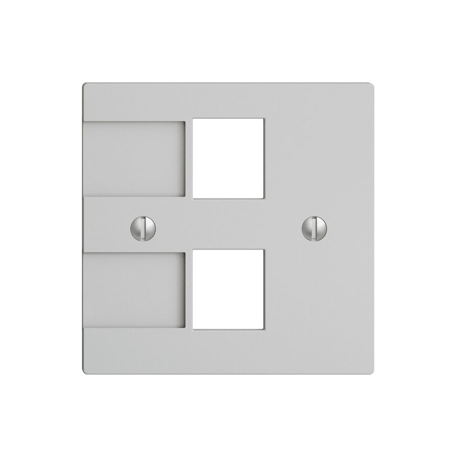 Kit di montaggio Krone per 2×RJ45 EDIZIOdue grigio chiaro vuoto