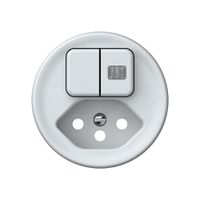 Frontset origin kombination Doppelknopf 1×beleuchtet + T13 60×60mm ws