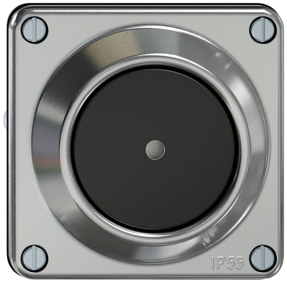 Interruttore a pulsante luminoso ELEMENT sch 6/1L 16A 250V LED alluminio