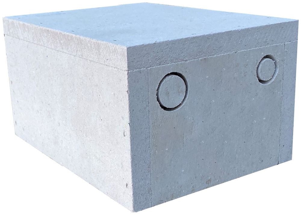 EB-Gehäuse Fire-Stop-Box, Gipsfaserplatte, 200×150×110mm, EI30, grau