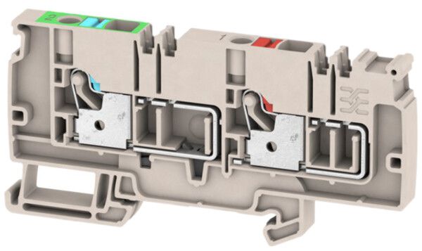 Borne d'alimentation Weidmüller AAP13 FE-LO PUSH IN 6mm² 250V 41A TS35 beige