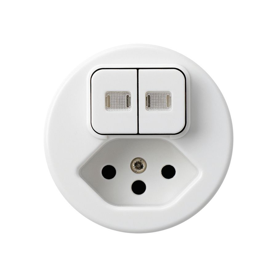 Insert pour combinaison lumineuse 2×A-R/1L+type 13 blanc basico 2 lentilles