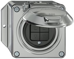 AP-Storentaster ELEMENT 1P 4 Tasten mit Deckel aluminium