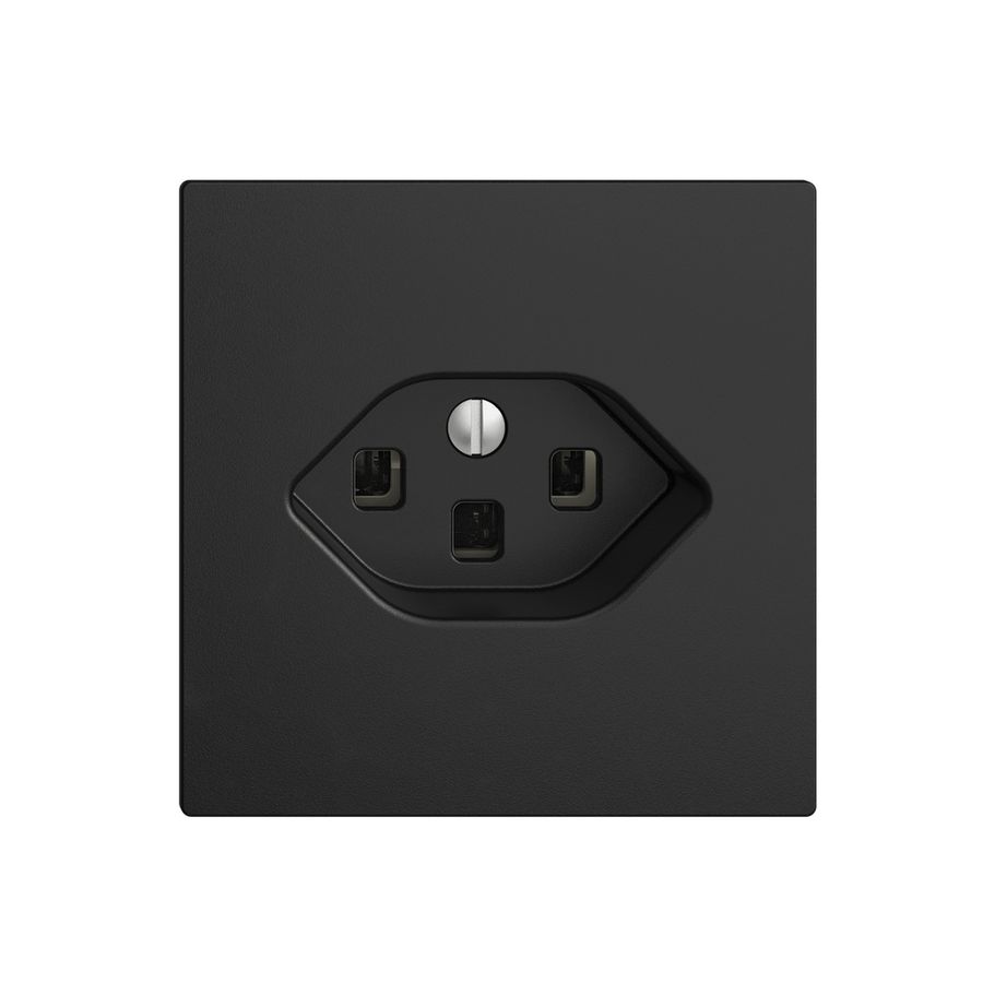 UP-Steckdose EDIZIOdue T23 16A schwarz, mit Steckklemmen