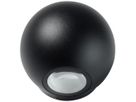 Applique LED Sir Heian SPHERA 6W 875lm 857 IP65 REG dir./indir.Ø95mm nero