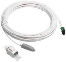 LWL-Set Hager HMS Kupplungsmodul+Patchkabel 12.5m Draht+Keystone-Adapter weiss