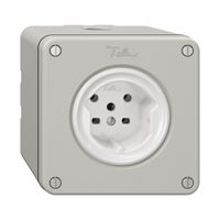 NAPU-Steckdose NEVO, 1×T15, lichtgrau