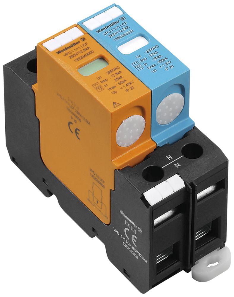 Überspannungsableiter Weidmüller VPU I 1+1 LCF 280V/12.5KA