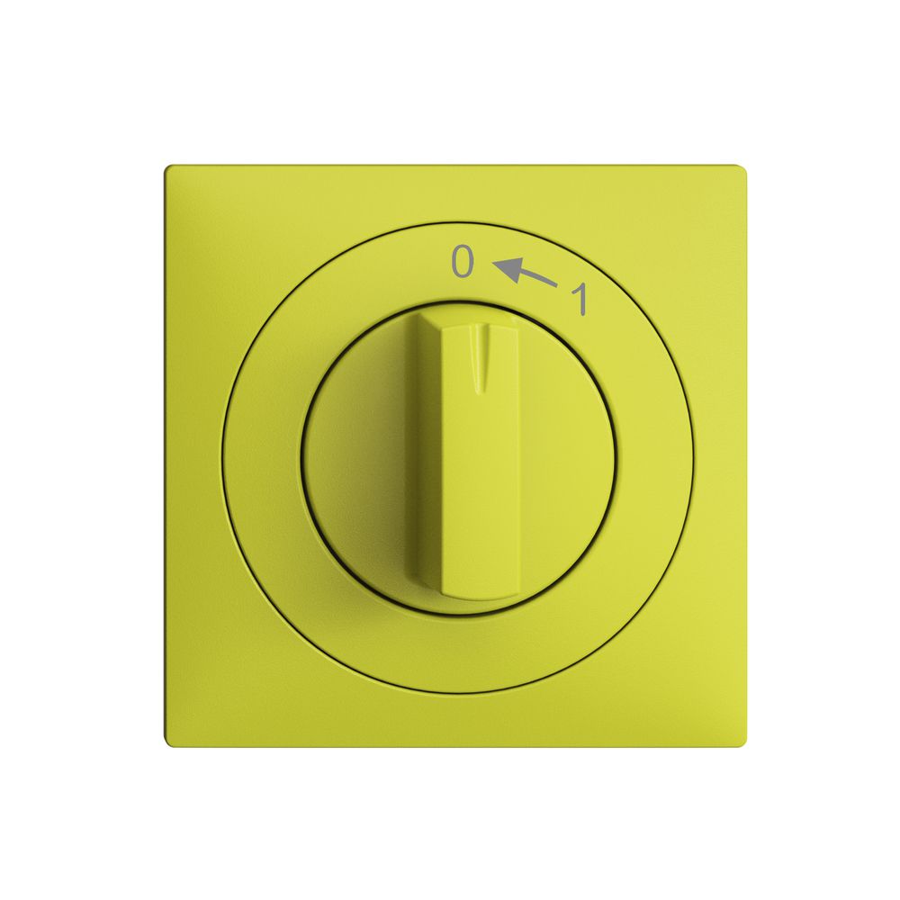 Frontset EDIZIOdue 0<-1 lemon 60×60mm für Schwenktaster