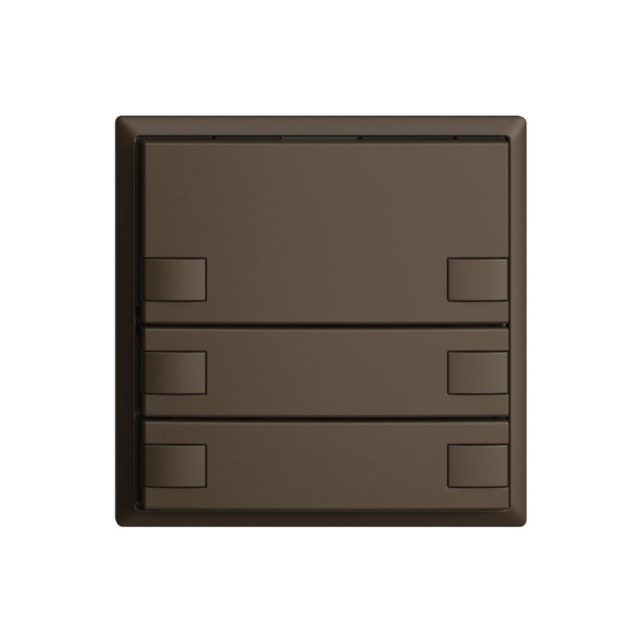 Poussoir KNX RGB EDUE, 250mW, s.LED, 6×poussoir, comm.1×touche, cof