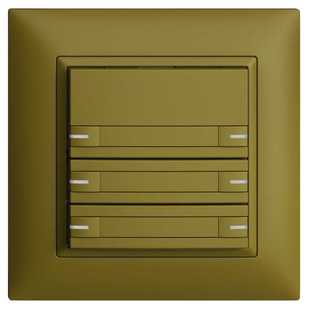 UP-KNX-Taster RGB EDUE FMI, 250mW, m.RGB-LED, m.Papier., 6×Taste, 1×Tastenb., ov