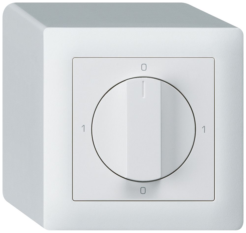 AP-Drehschalter kallysto 1/1L weiss mit Drehgriff