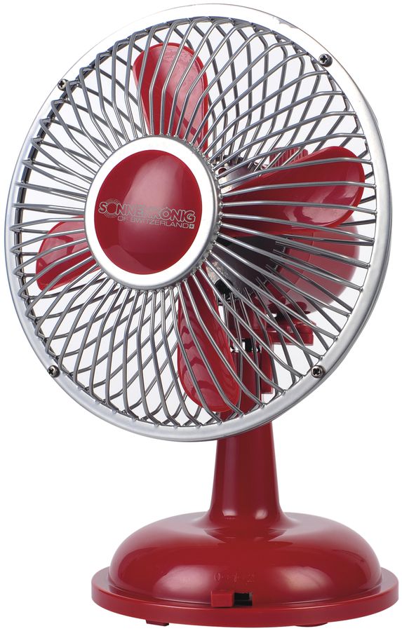 Tischventilator Armin Schmid Retro Fan 50m³/h 2.5W 150×150×130mm rot